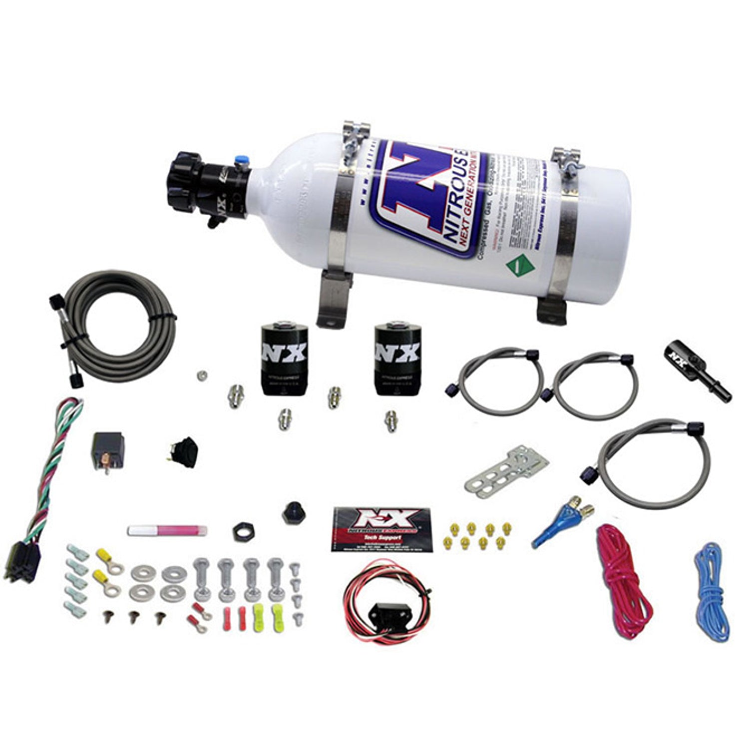 Single Nozzle Nitrous Kit w/5lb Bottle <br> 11-20 Ford Mustang