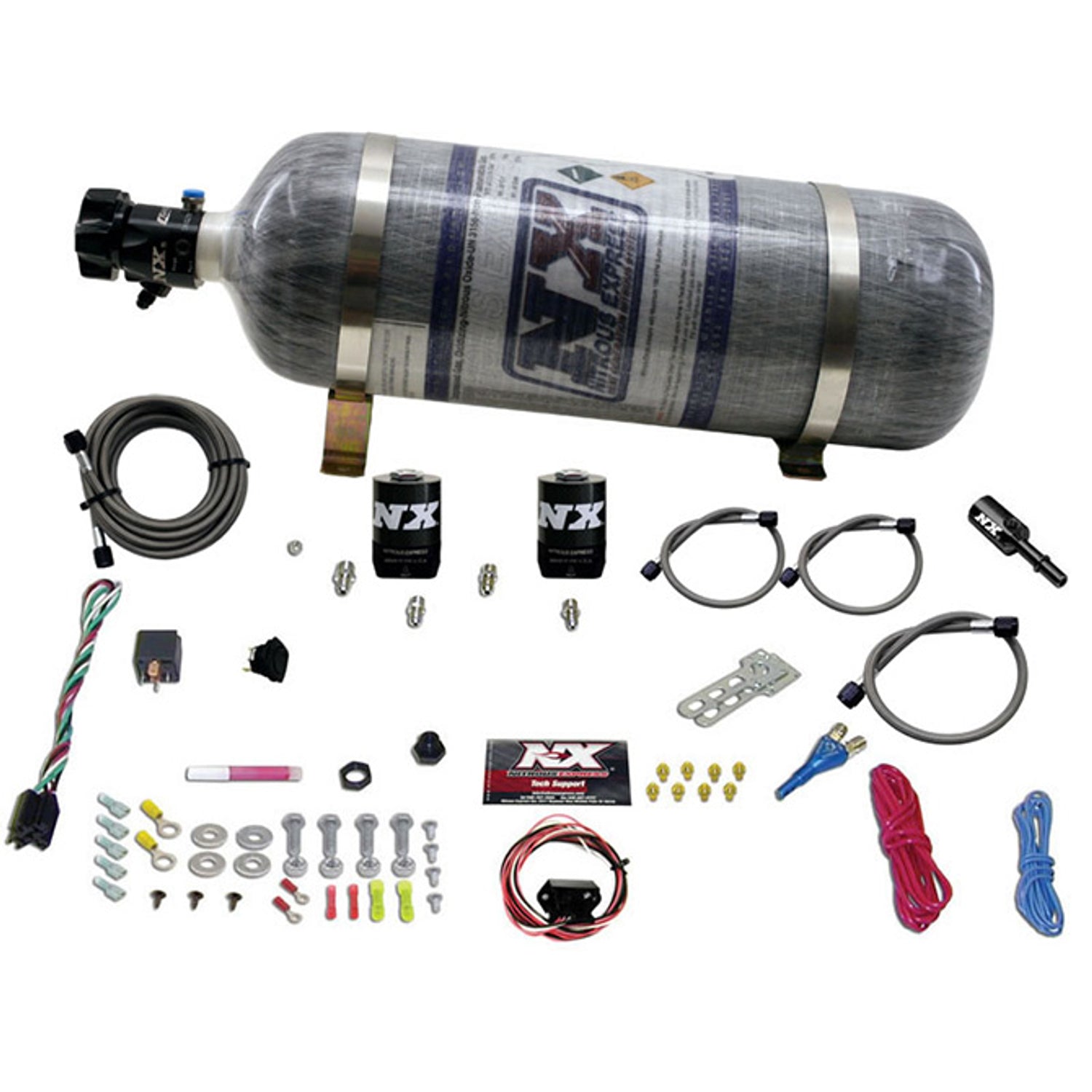 Single Nozzle Nitrous Kit w/Comp Bottle <br> 11-20 Ford Mustang
