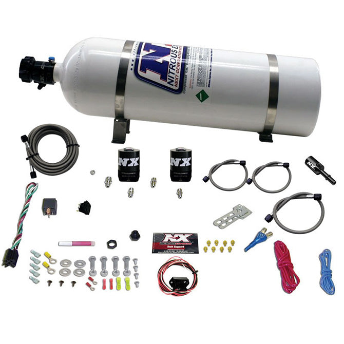 Single Nozzle Nitrous Kit w/15lb Bottle <br> 11-20 Ford Mustang
