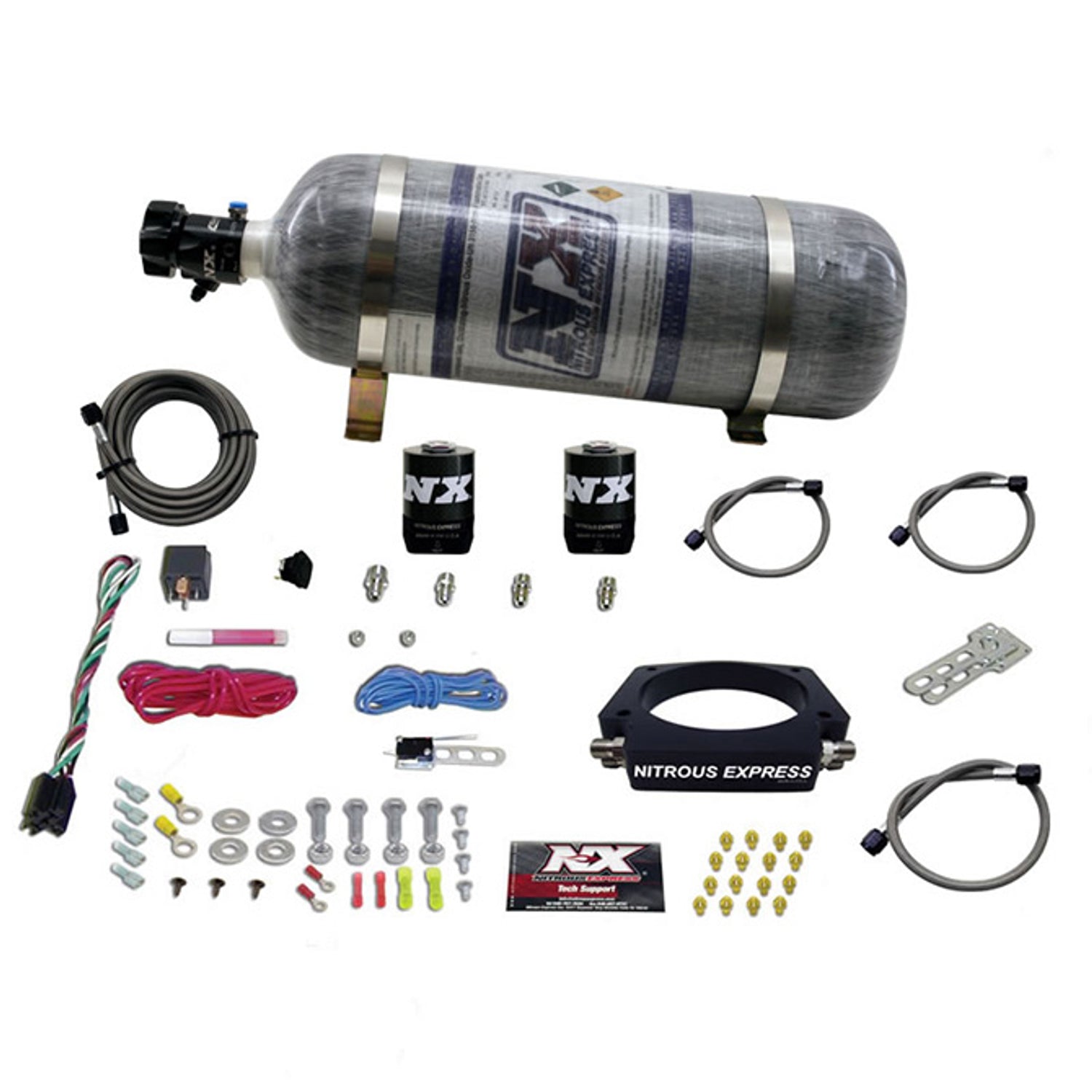 102mm Nitrous Plate Kit w/12lb Composite Bottle <br> 98-20 Chevy/GMC/Cadillac/Buick/Pontiac/Hummer