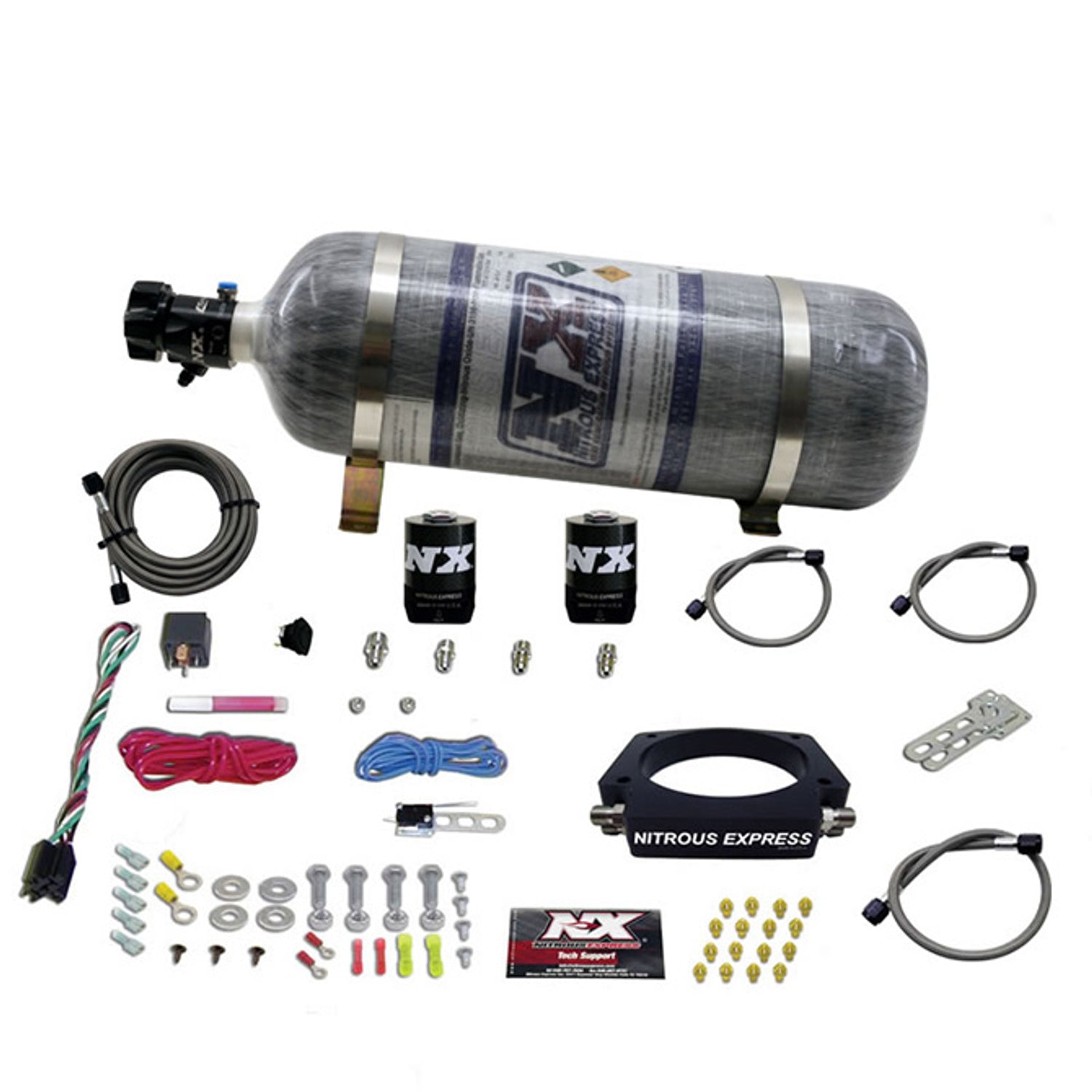 90mm Nitrous Plate Kit w/12lb Composite Bottle <br> 98-20 Chevy/GMC/Cadillac/Buick/Pontiac/Hummer