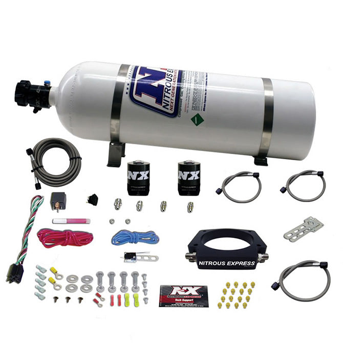 90mm Nitrous Plate Kit w/15lb Bottle <br> 98-20 Chevy/GMC/Cadillac/Buick/Pontiac/Hummer