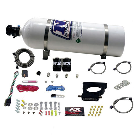 78mm 3-Bolt Nitrous Plate Kit w/15lb Bottle <br> 98-20 Chevy/GMC/Cadillac/Buick/Pontiac/Hummer