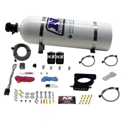 78mm 3-Bolt Nitrous Plate Kit w/15lb Bottle <br> 98-20 Chevy/GMC/Cadillac/Buick/Pontiac/Hummer