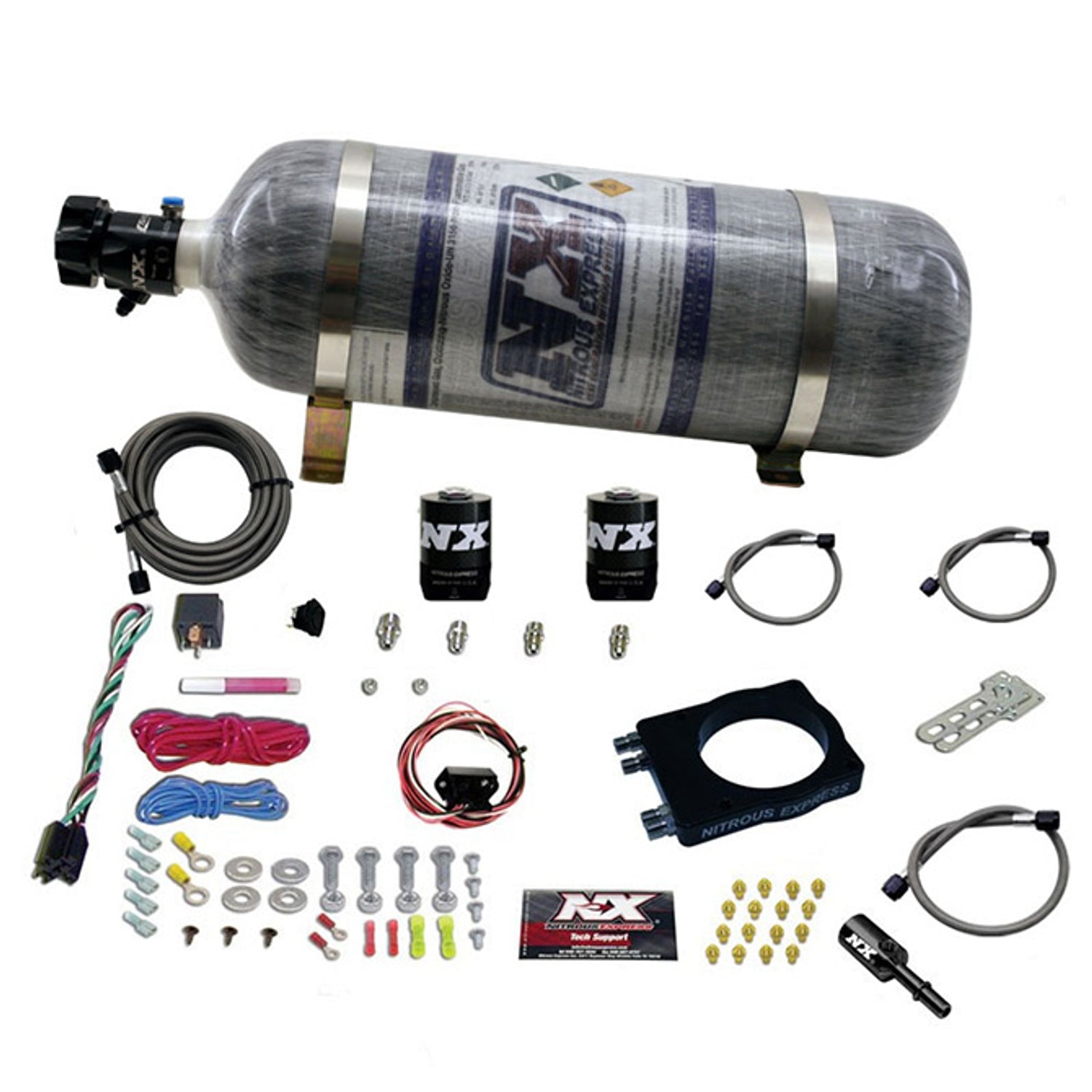 Nitrous Plate Kit w/12lb Composite Bottle <br> 05-20 Dodge Ram 1500-4500 Charger, Jeep Commander