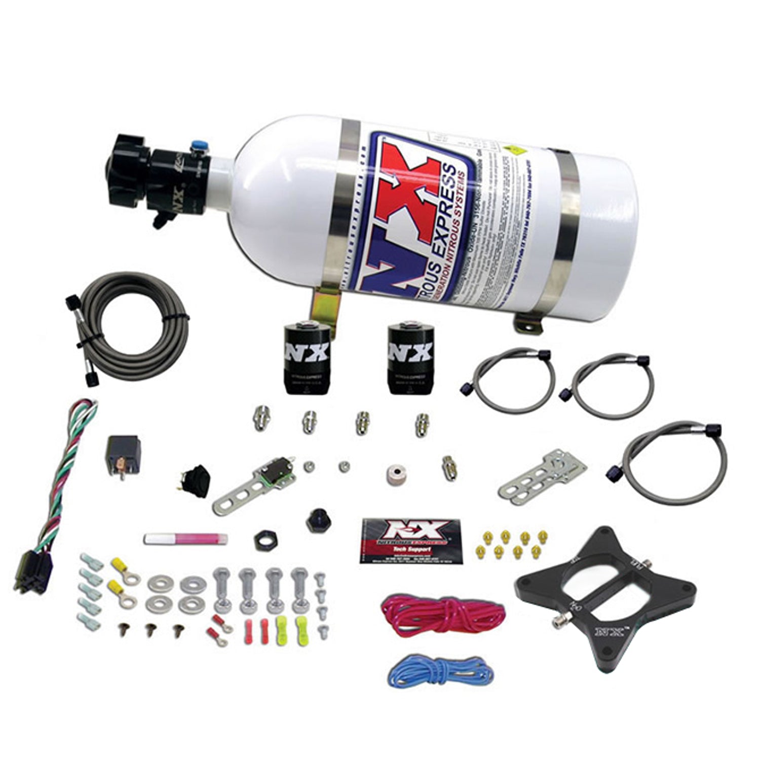 Nitrous Plate Kit w/10lb Bottle <br> 92-14 Ford F/E-150/250 Mustang Expedition Explorer