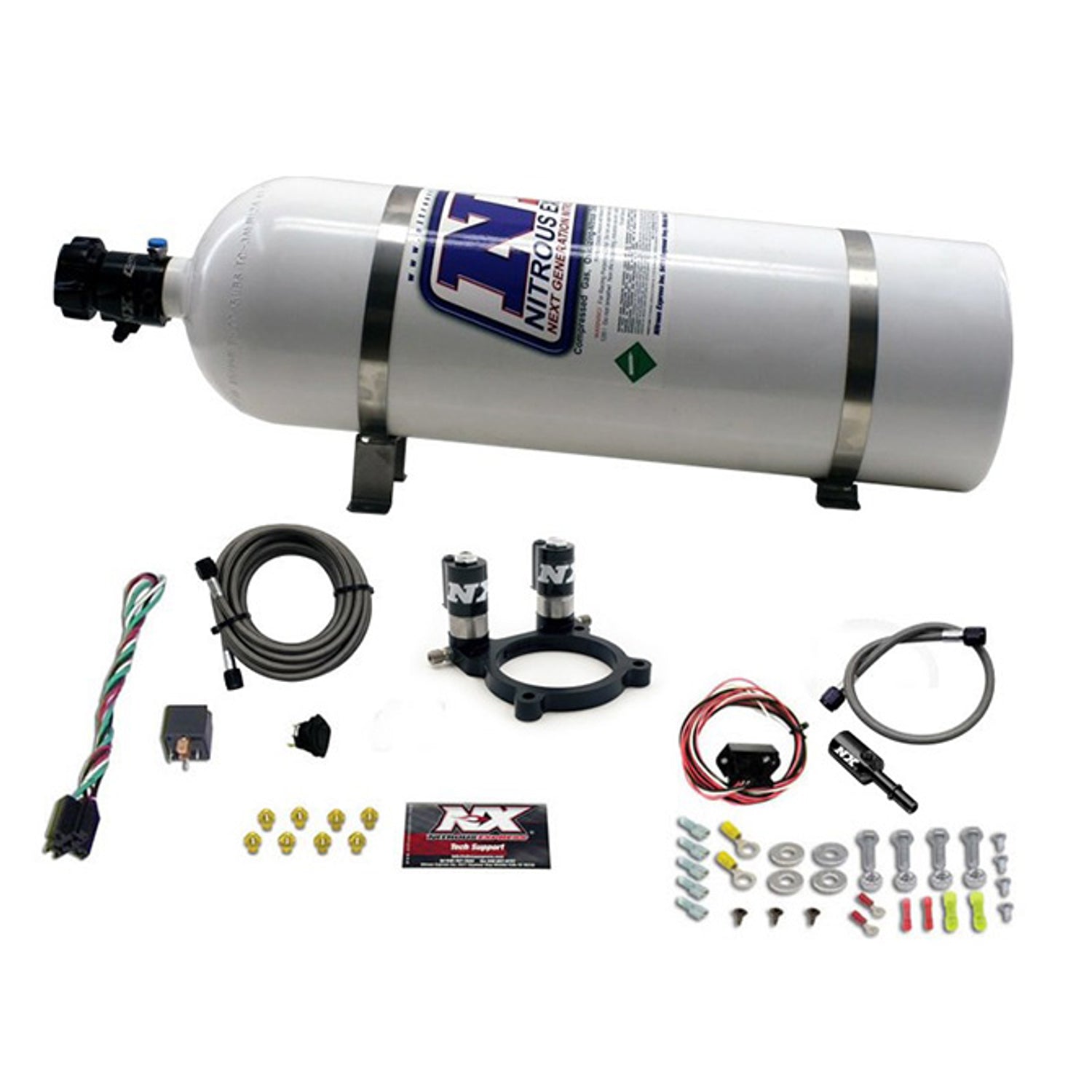 Nitrous Plate Kit w/15lb Bottle <br> 11-17 Ford Mustang