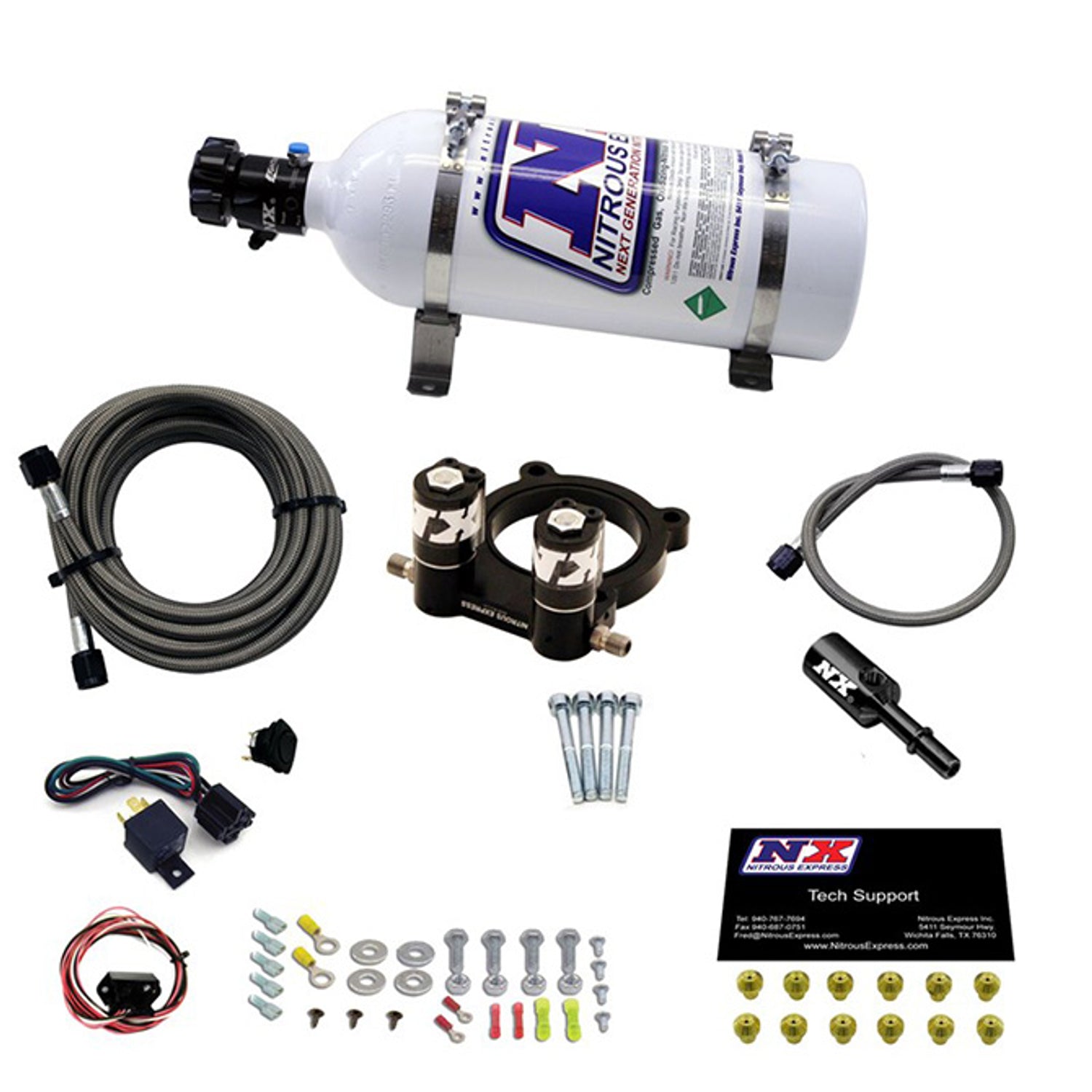 Nitrous Plate Kit w/5lb Bottle <br> 15-20 Ford Mustang