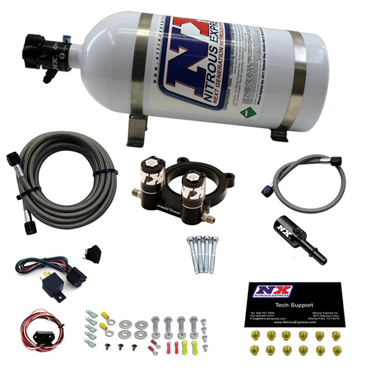 Nitrous Plate Kit w/10lb Bottle <br> 15-20 Ford Mustang
