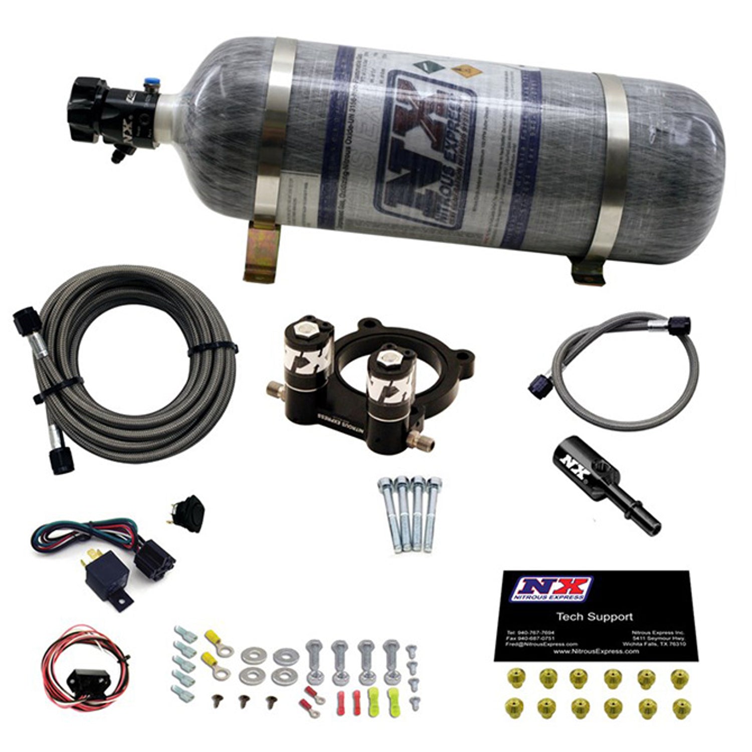 Nitrous Plate Kit w/12lb Bottle <br> 15-20 Ford Mustang
