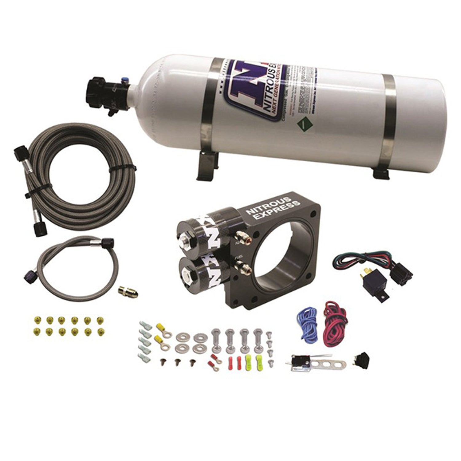 Nitrous Plate Kit w/15lb Bottle <br> 79-86 Ford Mustang, Mercury Capri
