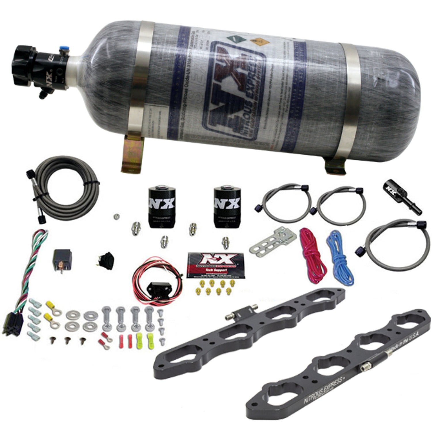 Wet Direct Port Plate System w/12lb Bottle <br> 2018+ Ford 5.0L Coyote
