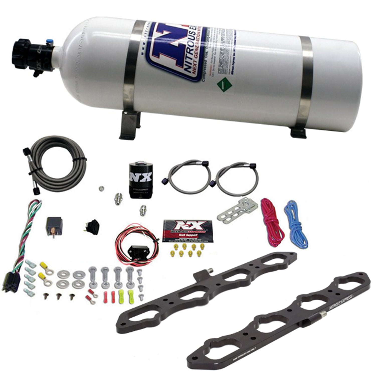 Dry Direct Port Plate System w/15lb Bottle <br> 2018+ Ford 5.0L Coyote