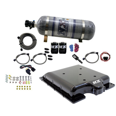 Supercharger Lid Nitrous Kit w/12lb Bottle 100-400HP <br> 15-20 Dodge Challenger Charger, Jeep Grand Cherokee