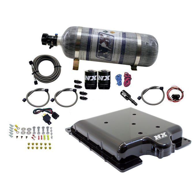 Supercharger Lid Nitrous Kit w/12lb Bottle 100-400HP <br> 15-20 Dodge Challenger Charger, Jeep Grand Cherokee