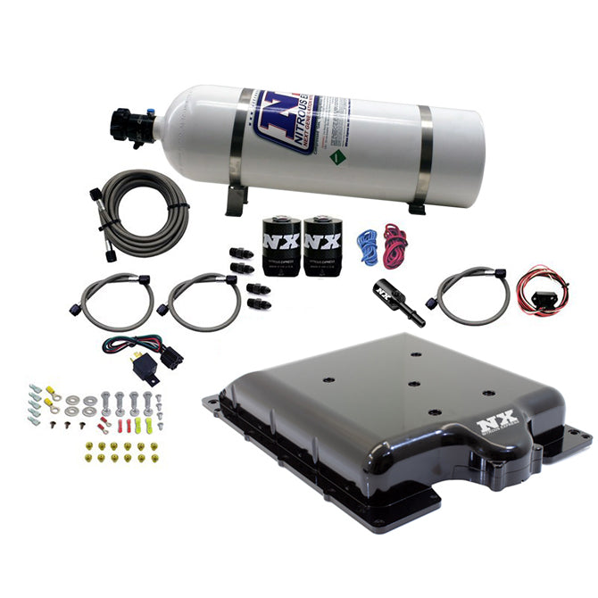 Supercharger Lid Nitrous Kit w/10lb Bottle <br> 15-20 Dodge Challenger Charger, Jeep Grand Cherokee