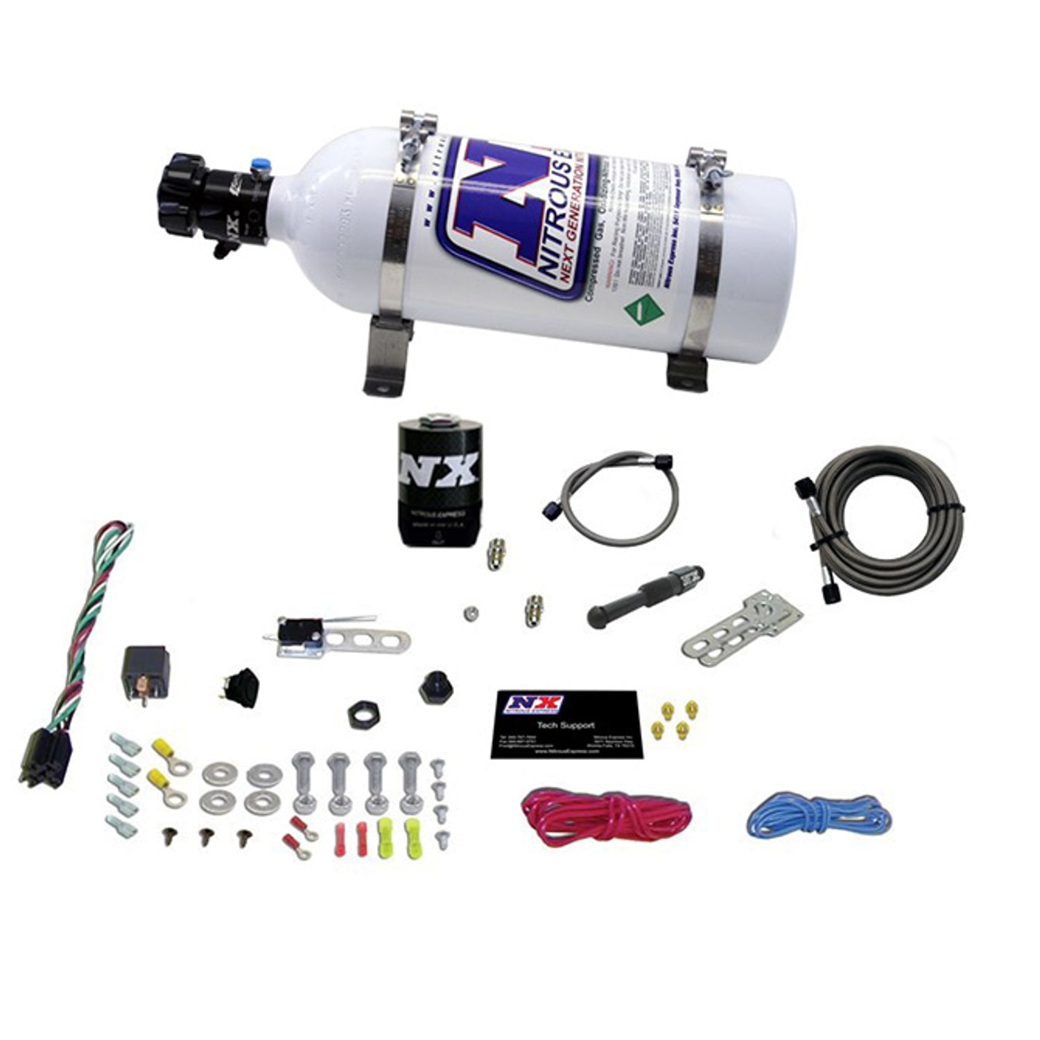 Dry EFI Single Nozzle Nitrous Kit <br> With 5lb Bottle