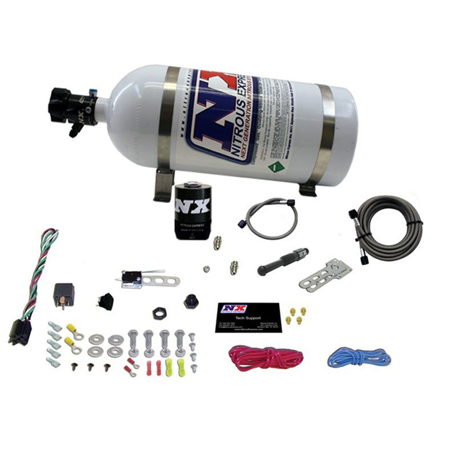Dry EFI Single Nozzle Nitrous Kit <br> With 10lb Bottle