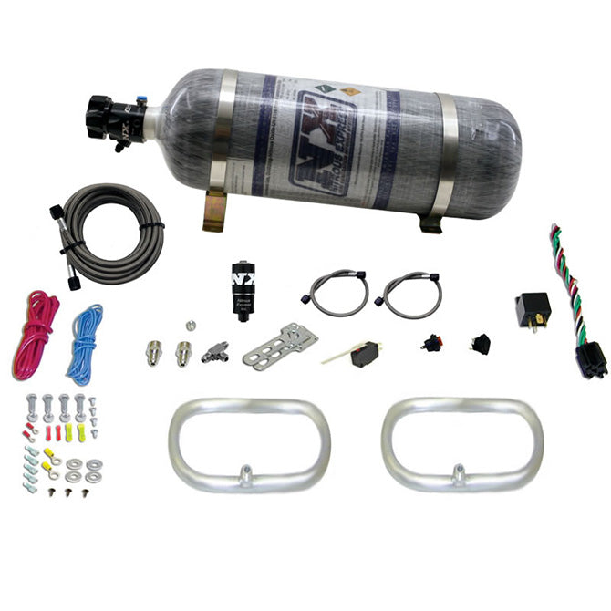 Dual Ntercooler Ring System <br> 2x 6in x 6in Rings w/ Composite Bottle