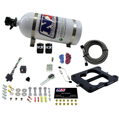 Q-Jet/Holley Spread Bore Nitrous Kit <br> With 10lb Bottle