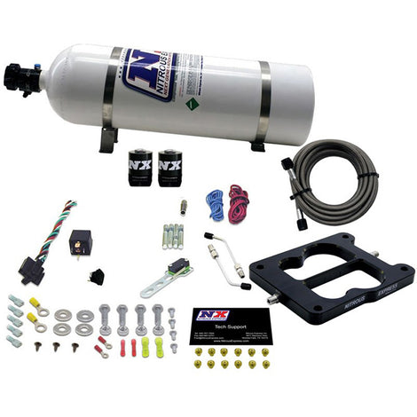 Q-Jet/Holley Spread Bore Nitrous Kit <br> With 15lb Bottle