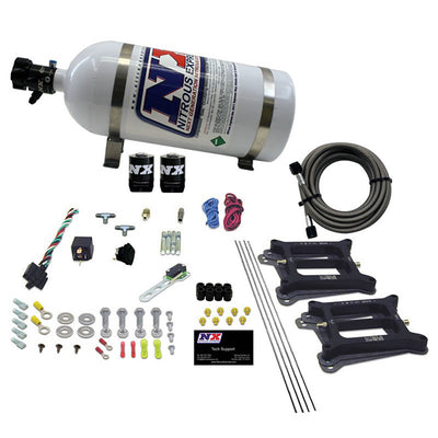 Dual/4150/Gasoline Nitrous Kit <br> 50-300HP w/10lb Bottle