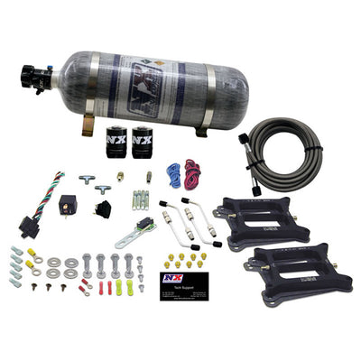 Dual/4150/Gasoline Nitrous Kit w/Composite Bottle <br> 50-300HP Rated