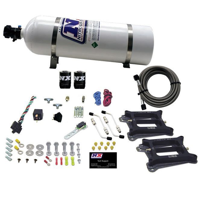 Dual/4150/Alcohol Nitrous Kit w/15lb Bottle <br> 50-300HP Rated