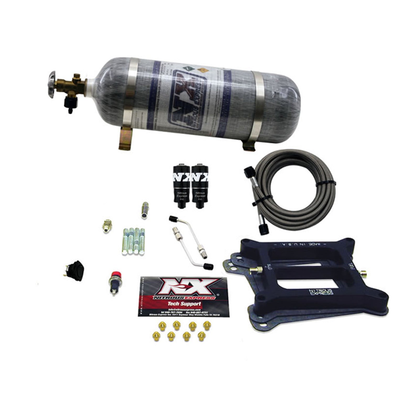 4150 Hitman 4-BBL Nitrous Kit w/Composite Bottle <br> 100-200HP