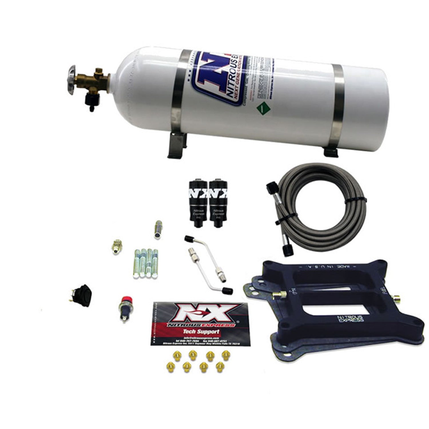 4150 Hitman 4-BBL Nitrous Kit <br> With 15 lb Bottle
