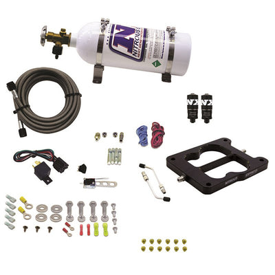 Q-Jet/Holley Spread Bore Hitman Nitrous Kit <br> 100-150-200HP w/5lb Bottle