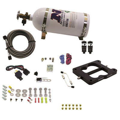 Q-Jet/Holley Spread Bore Hitman Nitrous Kit <br> 100-150-200HP w/10lb Bottle
