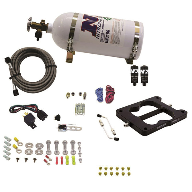 Q-Jet/Holley Spread Bore Hitman Nitrous Kit <br> 100-150-200HP w/10lb Bottle
