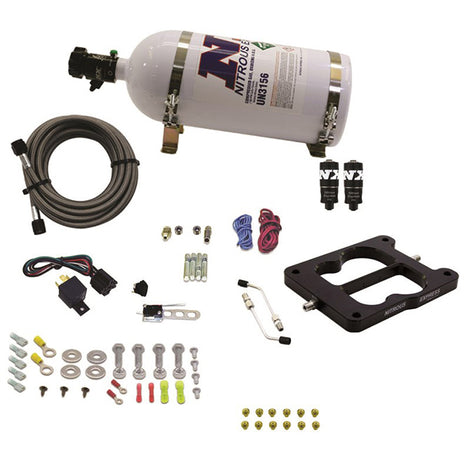 Q-Jet/Holley Spread Bore Hitman Plus Nitrous Kit <br> 50-200HP w/10lb Bottle