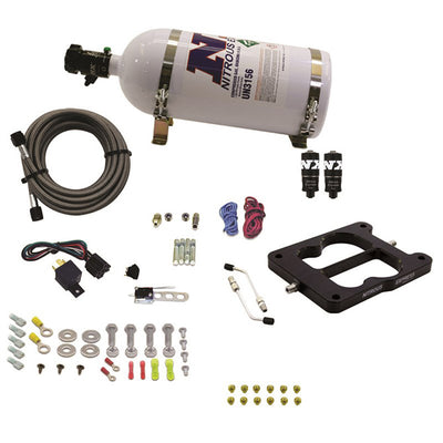 Q-Jet/Holley Spread Bore Hitman Plus Nitrous Kit <br> 50-200HP w/10lb Bottle