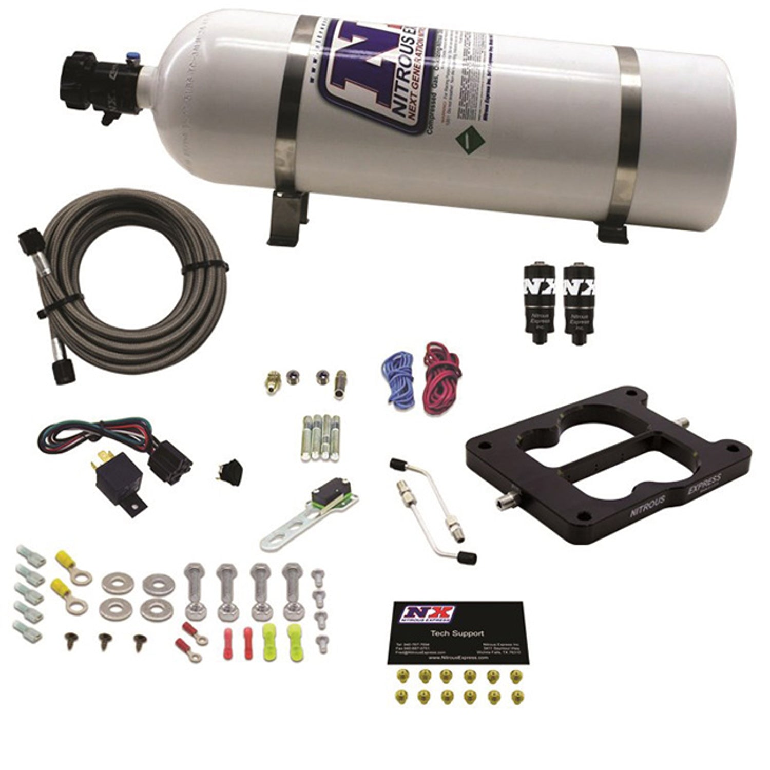 Q-Jet/ Spread Bore Hitman Nitrous Kit <br> 50-200HP w/15lb Bottle
