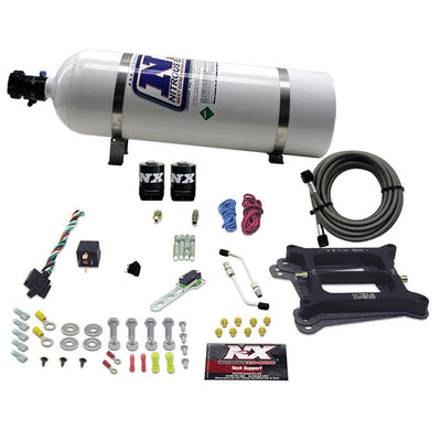 4150 4-BBL/Gasoline Nitrous Kit <br> 100-500HP w/15lb Bottle