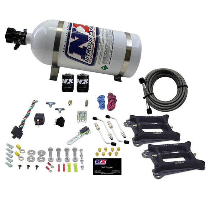 Dual Holley/Gasoline Nitrous Kit <br> 100-500HP w/10lb Bottle
