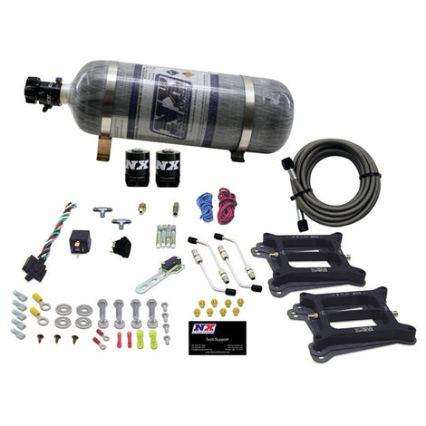 Dual Holley/Gasoline Nitrous Kit w/Composite Bottle <br> 100-500HP Rated