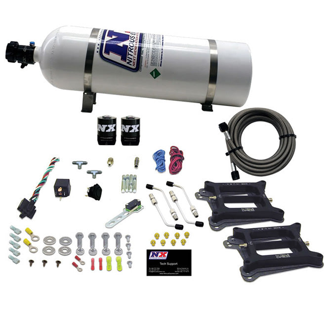 Dual Holley/Gasoline Nitrous Kit <br> 100-500HP w/15lb Bottle