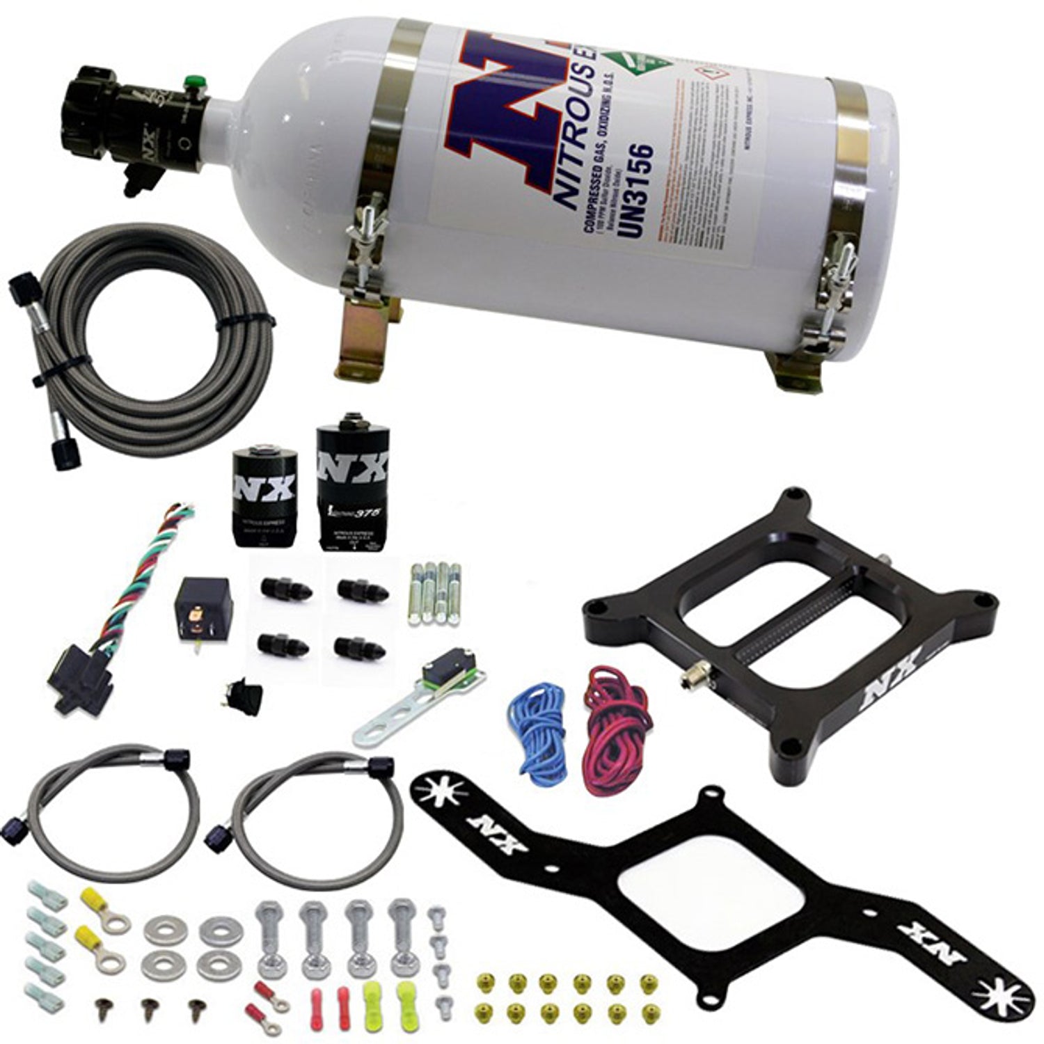 4150 RNC Conventional Nitrous Plate Kit <br> w/.375in Solenoid w/10lb Bottle