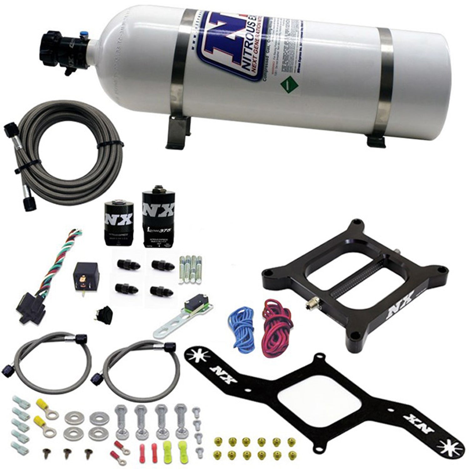 4150 RNC Conventional Nitrous Plate Kit <br> W/.375in Solenoid w/15lb Bottle