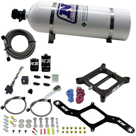 4150 RNC Conventional Nitrous Plate Kit <br> W/.375in Solenoid w/15lb Bottle