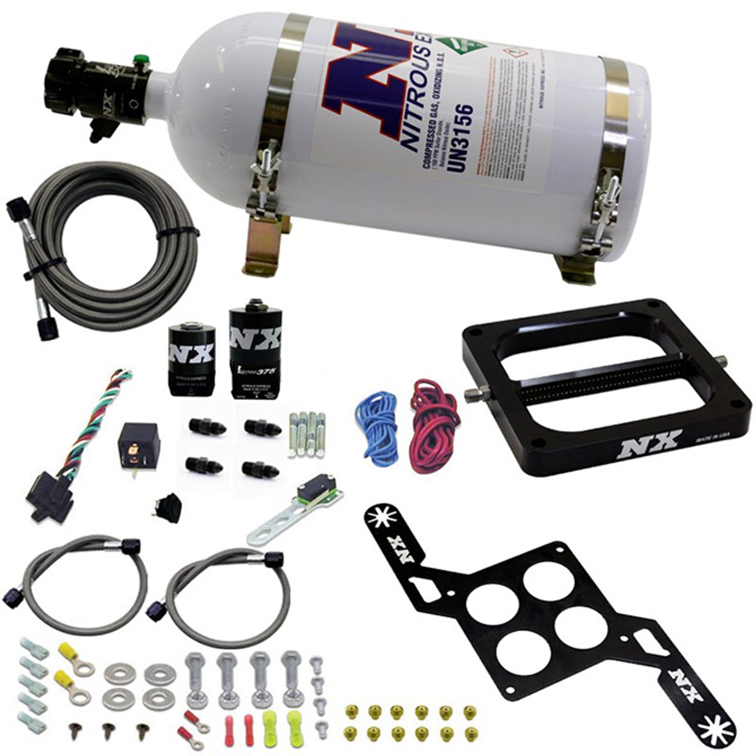 4500 RNC Conventional Nitrous Plate Kit <br> With 0.375in Solenoid w/10lb Bottle