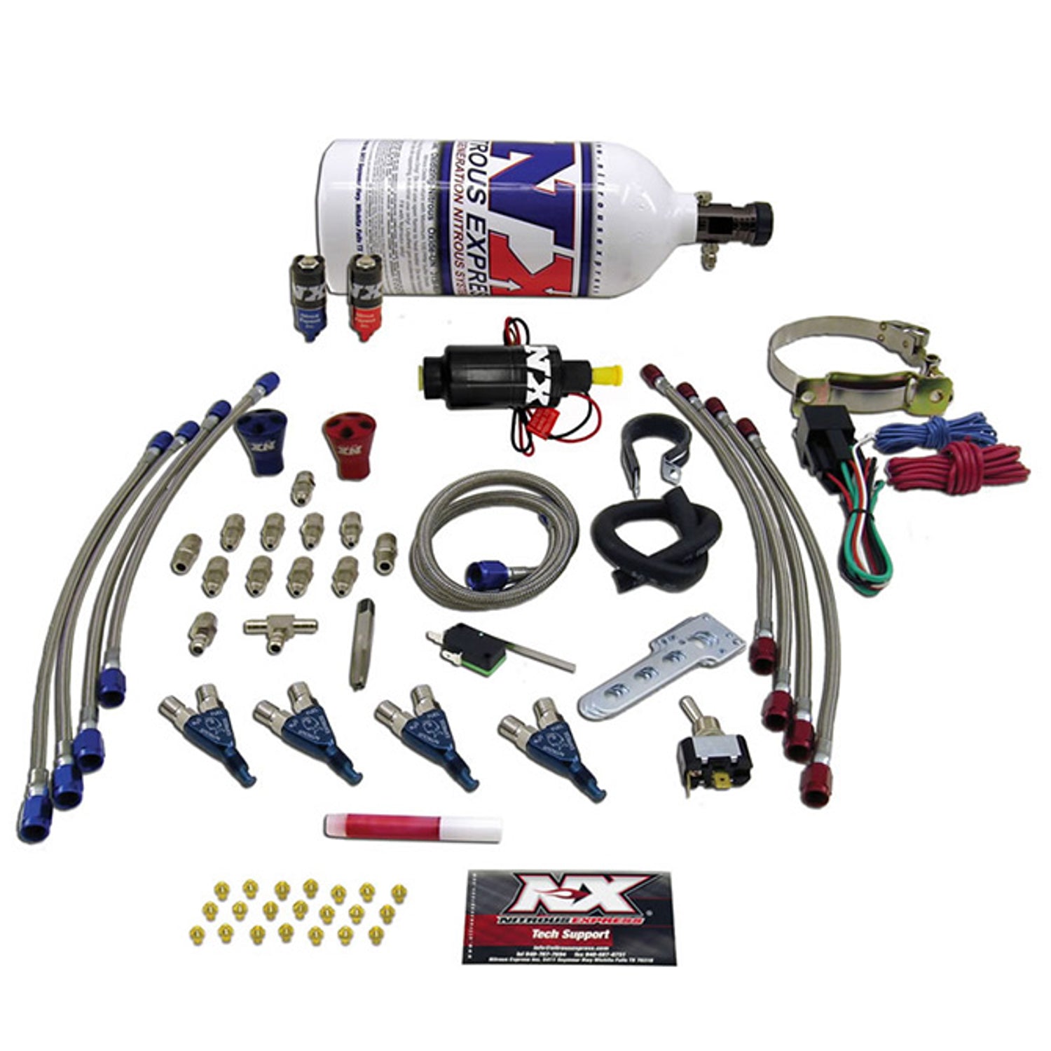 4 Cyl Piranha Nitrous Kit w/2lb Bottle <br> For EFI Applications