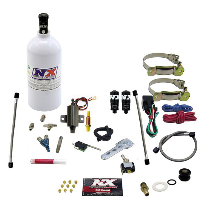2 Cyl Piranha Nitrous Kit w/2.5lb Bottle <br> V-Twins w/Single Carb