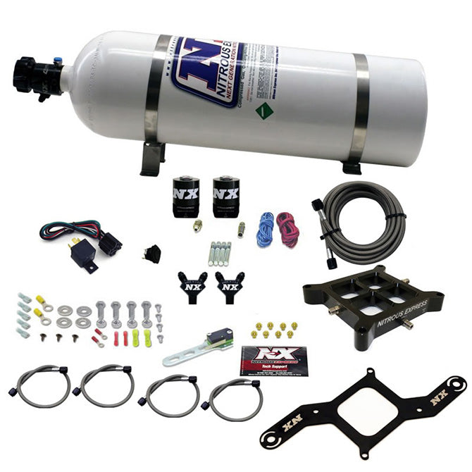 4150 Billet Crossbar Nitrous Kit w/15lb Bottle <br> 100-500HP) w/15lb Bottle