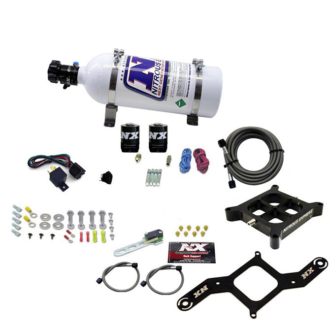 4150 Single Entry Billet Crossbar Nitrous Plate Kit <br> 50-300HP w/5lb Bottle