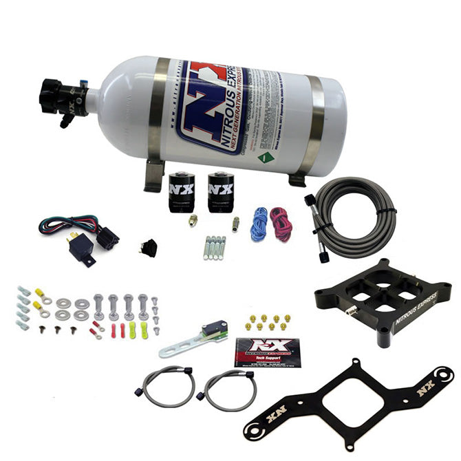 4150 Single Entry Billet Nitrous Plate Kit <br> 50-300HP w/10lb Bottle