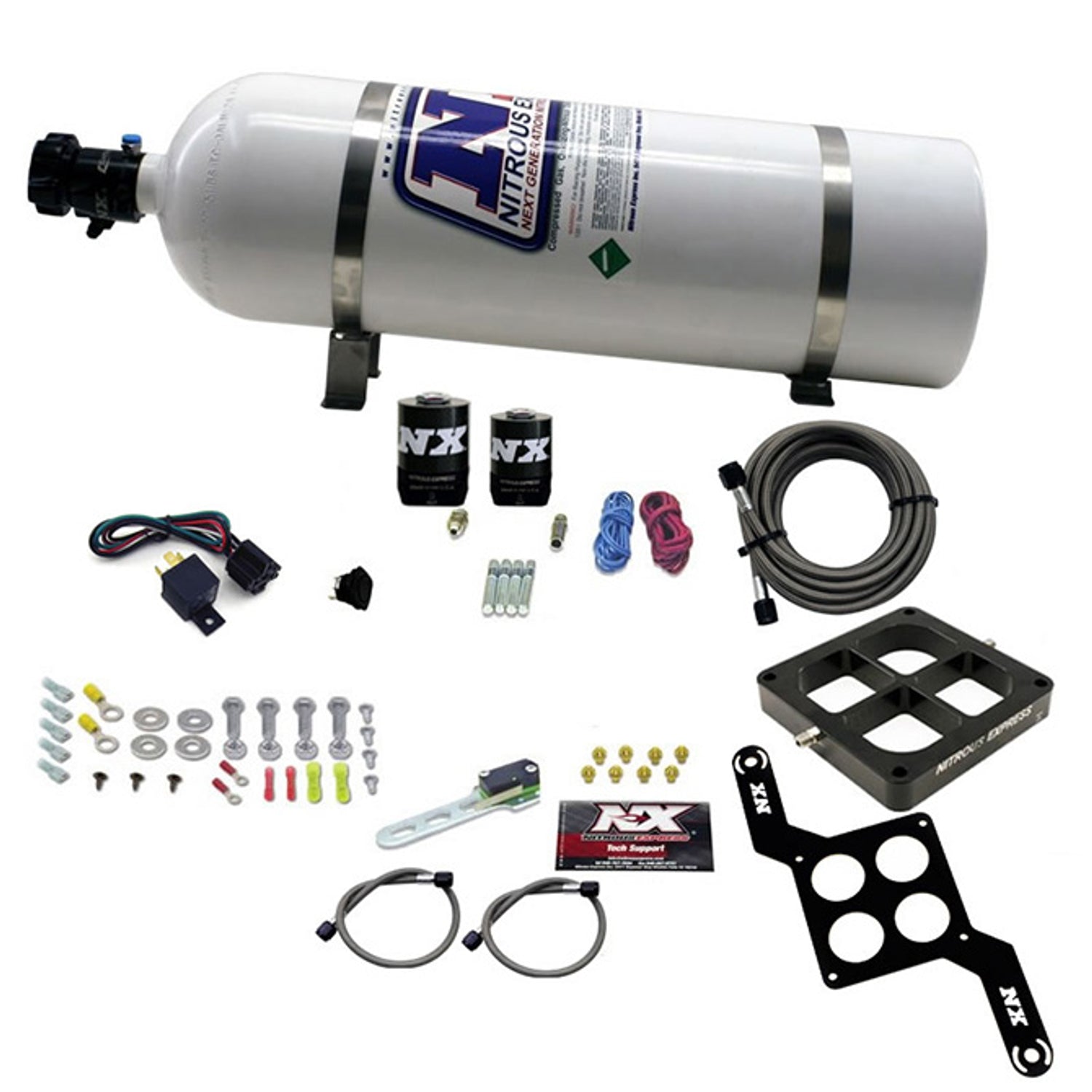 Dominator Single Entry Billet RNC Nitrous Kit <br> 250-750HP w/15lbbottle